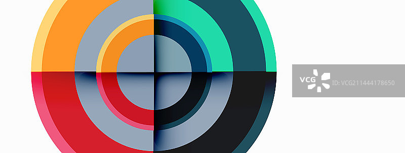 圆形新潮的最小几何抽象图片素材