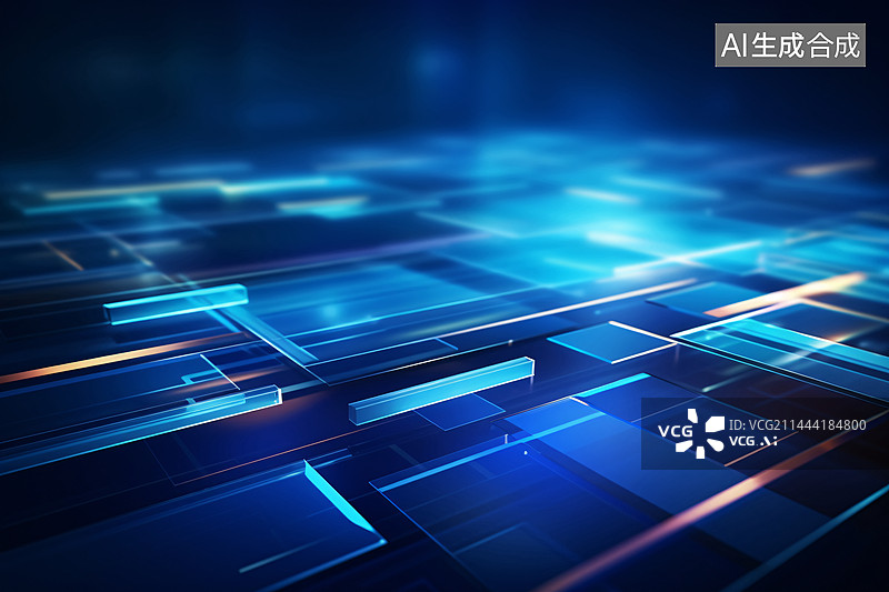 【AI数字艺术】AI抽象光线背景未来数字的抽象技术图片素材