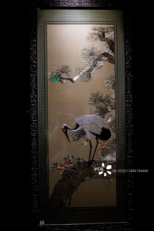 成都蜀锦博物馆蜀绣图片素材