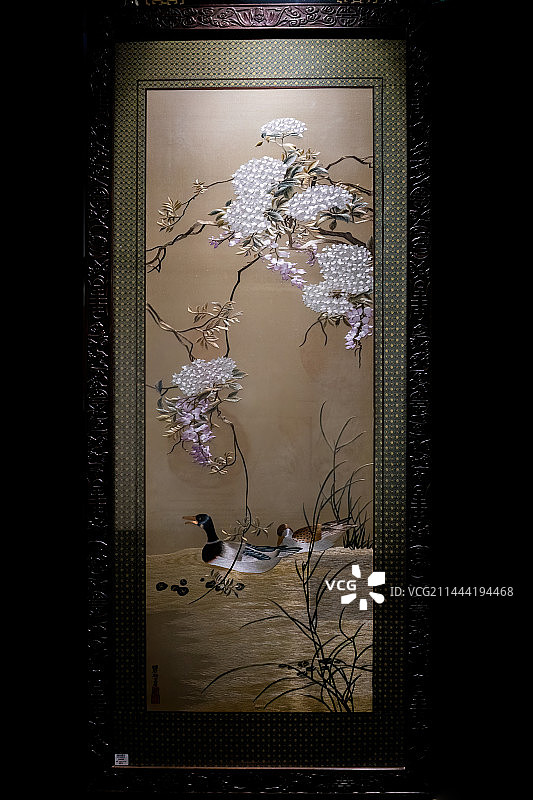 成都蜀锦博物馆蜀绣图片素材