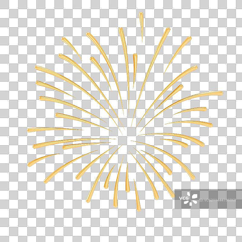 3D立体绽放的烟花元素图片素材