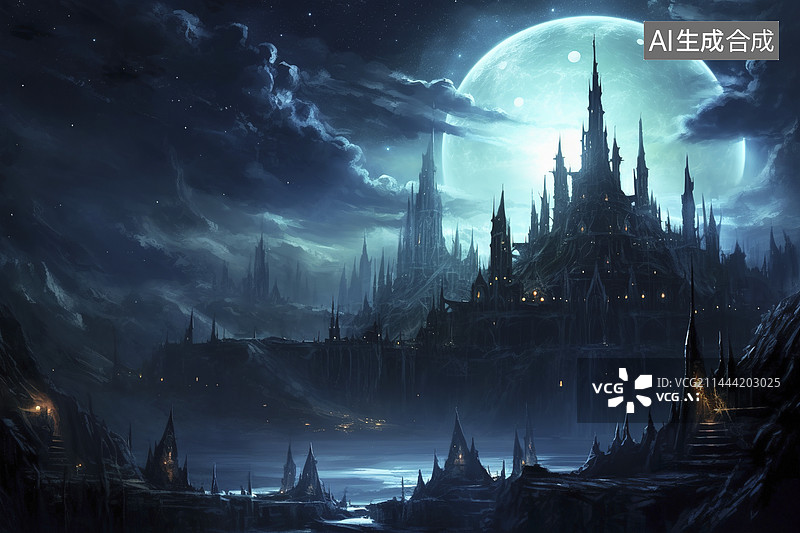 【AI数字艺术】魔法城堡图片素材