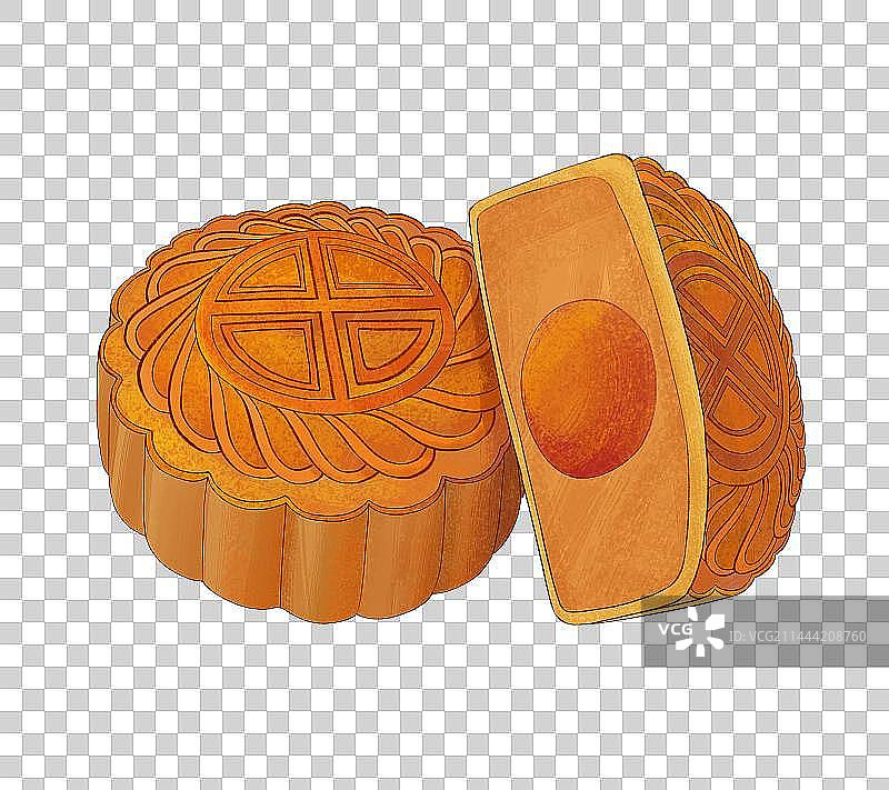 蛋黄莲蓉月饼图片素材