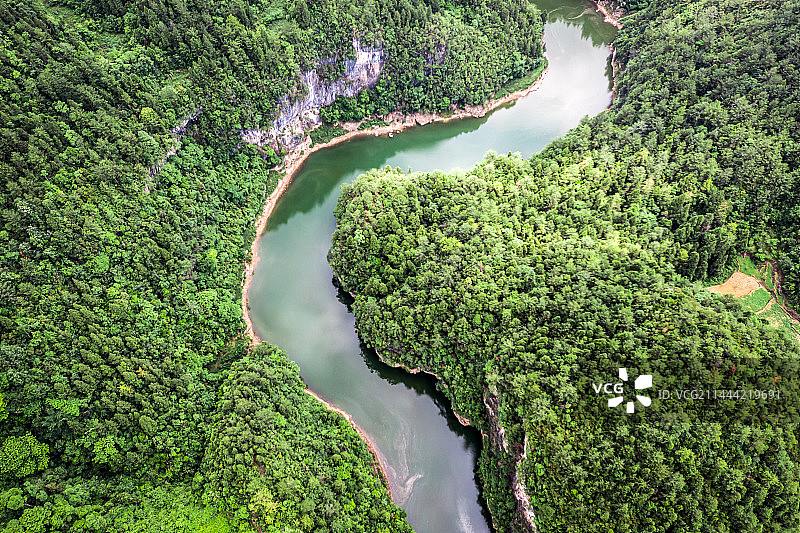 贵州遵义绥阳清溪峡风景区航拍图片素材