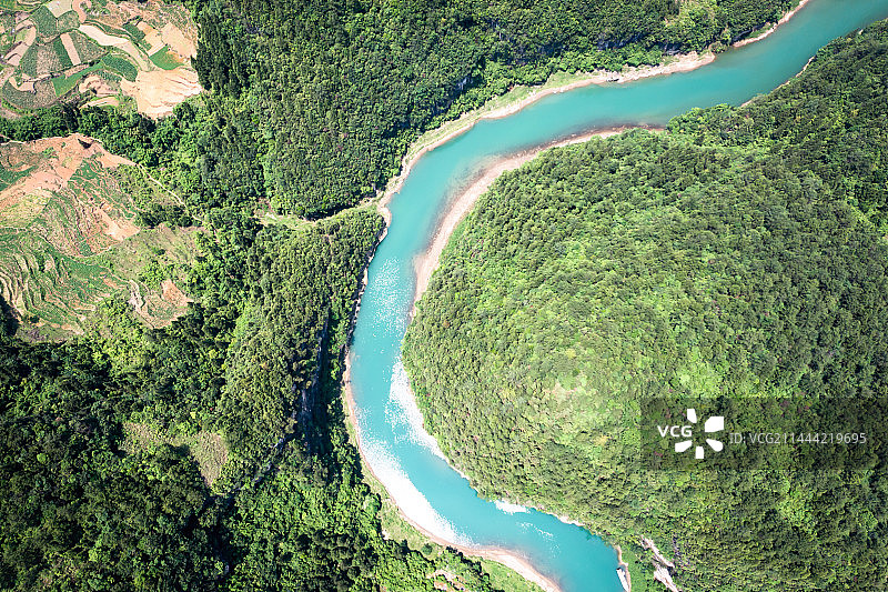 贵州遵义绥阳清溪峡风景区航拍图片素材