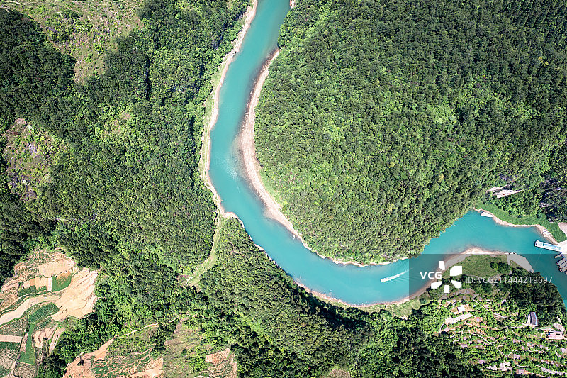 贵州遵义绥阳清溪峡风景区航拍图片素材