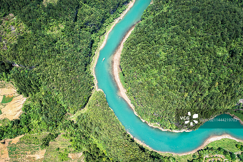 贵州遵义绥阳清溪峡风景区航拍图片素材