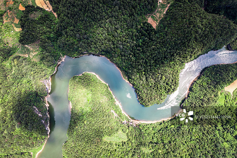 贵州遵义绥阳清溪峡风景区航拍图片素材