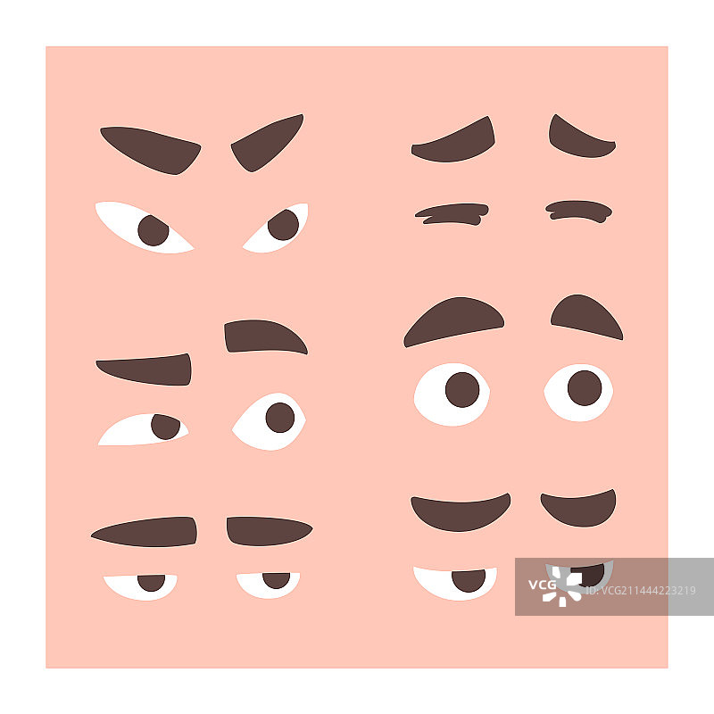 人脸的棕色眉毛和眼睛图片素材