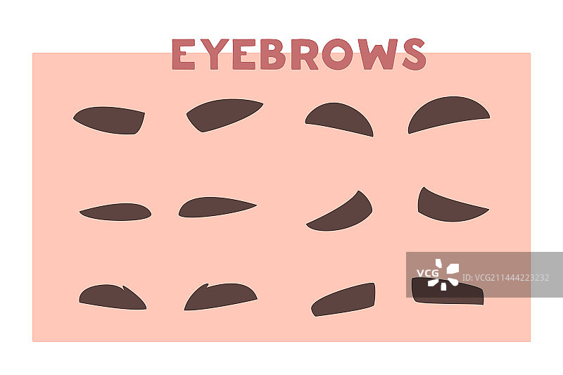 作为人脸一部分的棕色眉毛图片素材