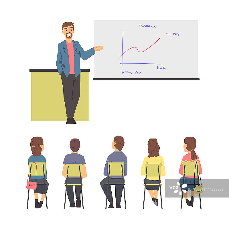 人们坐成一排接受培训图片素材