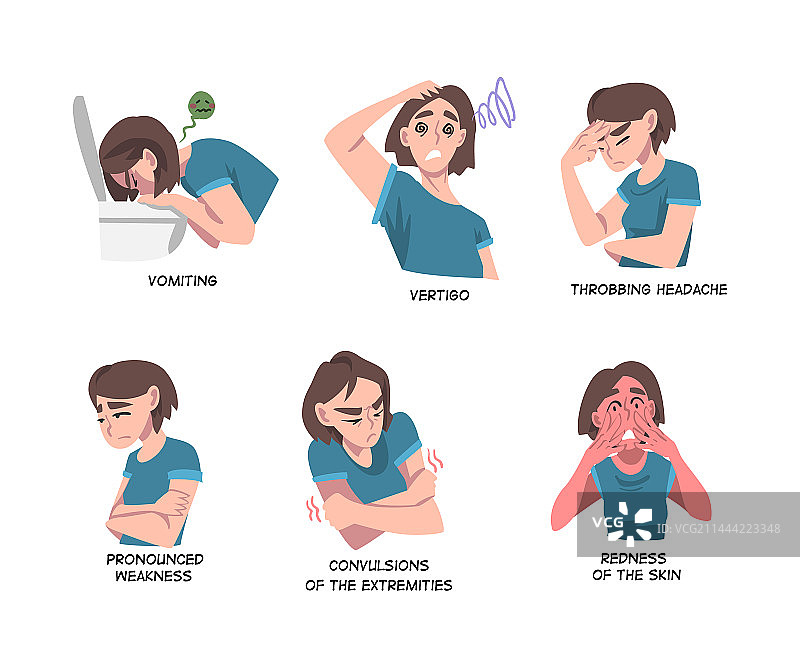 患有心脏不适症状的生病妇女图片素材