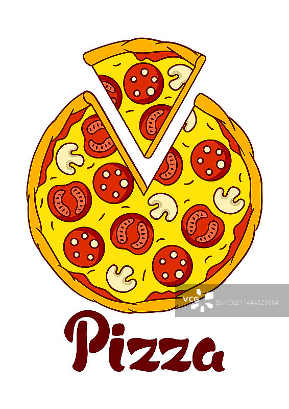 美味的比萨切片美食快餐图片素材