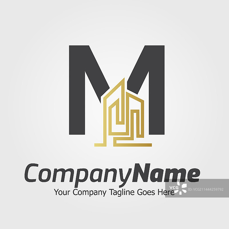 彩色字母M标志模板图片素材