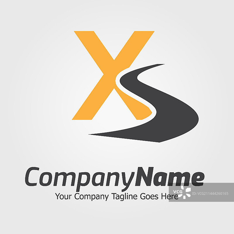 彩色X字母标志模板图片素材