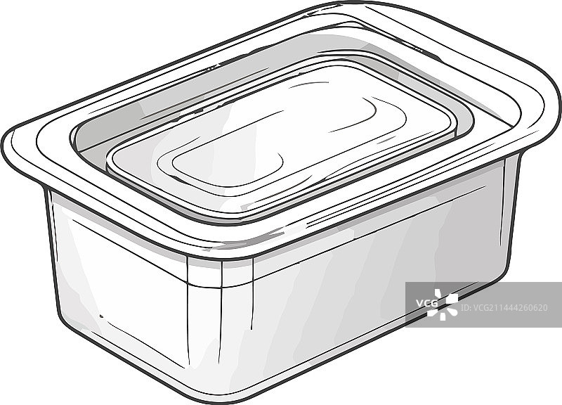 带盖的空塑料餐盒图片素材