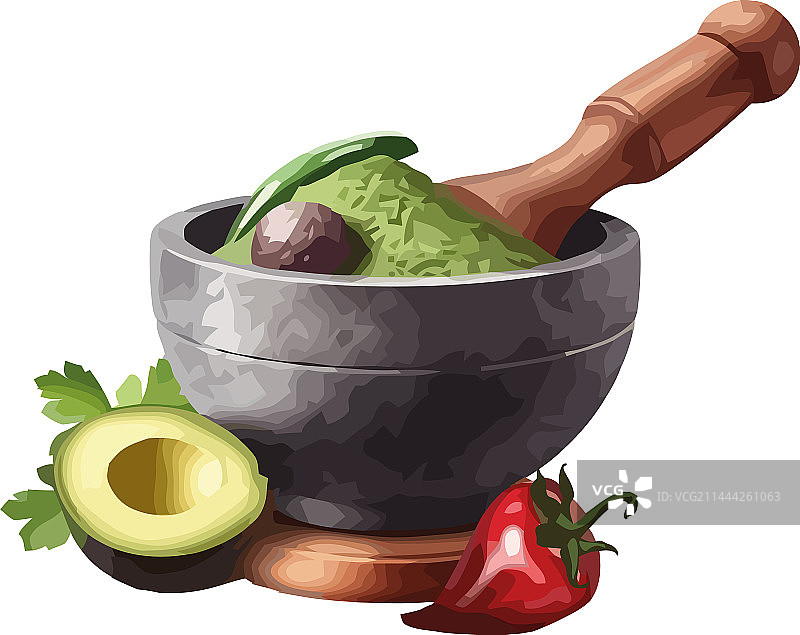 新鲜成熟的鳄梨和辣椒图片素材