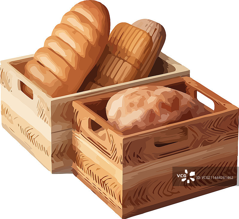 篮子里的烤面包图片素材