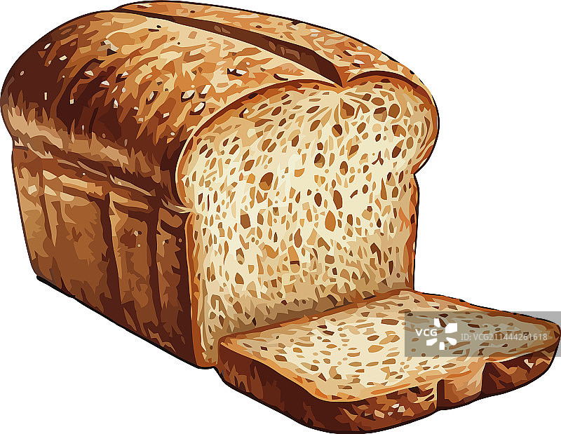 新鲜出炉的面包，带来有益健康的膳食图片素材