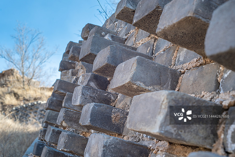 北京延庆岔道古城城墙遗存图片素材