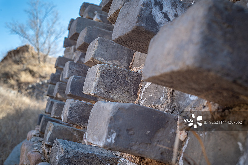 北京延庆岔道古城城墙遗存图片素材