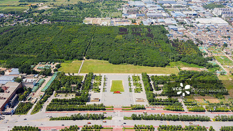 秦阿房宫遗址航拍图片素材