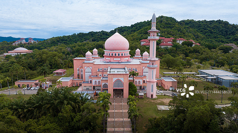 沙巴大学-粉色清真寺图片素材