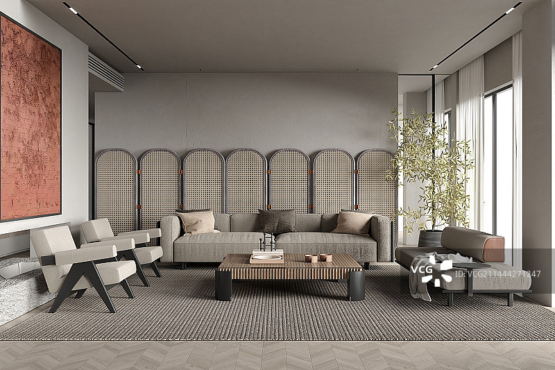 客气，起居室，室内设计，现代风格，侘寂风格图片素材