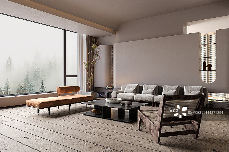 客气，起居室，室内设计，现代风格，侘寂风格图片素材