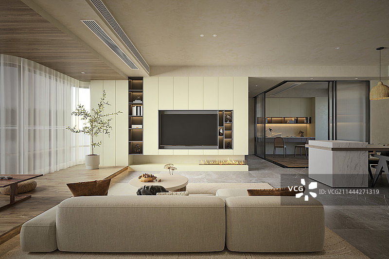 客气，起居室，室内设计，现代风格，侘寂风格图片素材