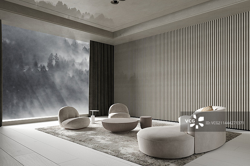 客气，起居室，室内设计，现代风格，侘寂风格图片素材