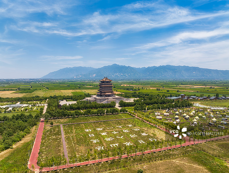 中国古代四大名楼，山西省运城市永济市蒲州镇——鹳雀楼图片素材