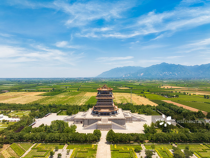 中国古代四大名楼，山西省运城市永济市蒲州镇——鹳雀楼图片素材
