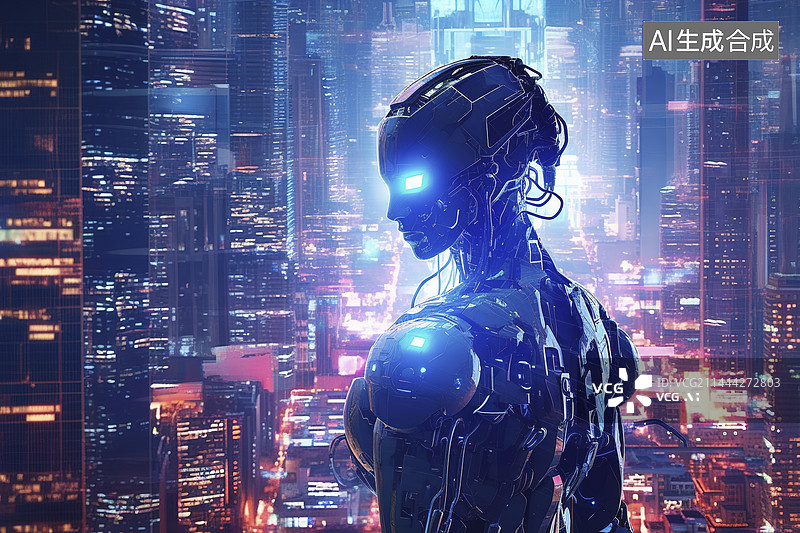【AI数字艺术】城市安全机器人图片素材
