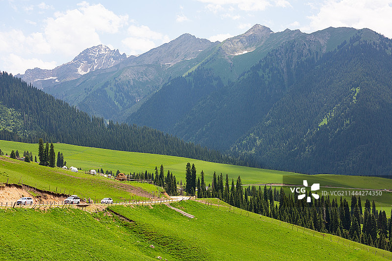新疆伊犁州的自然田园风光图片素材