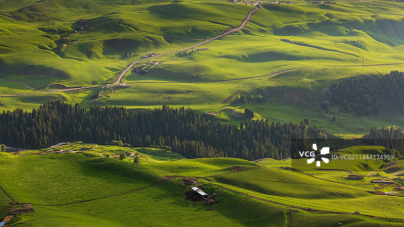 新疆伊犁州的自然田园风光图片素材