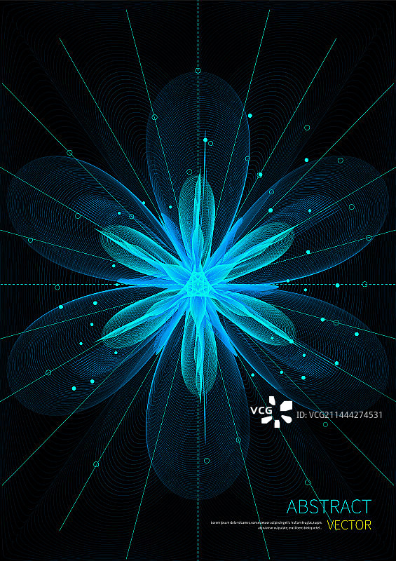 点线变幻数字艺术海报图片素材