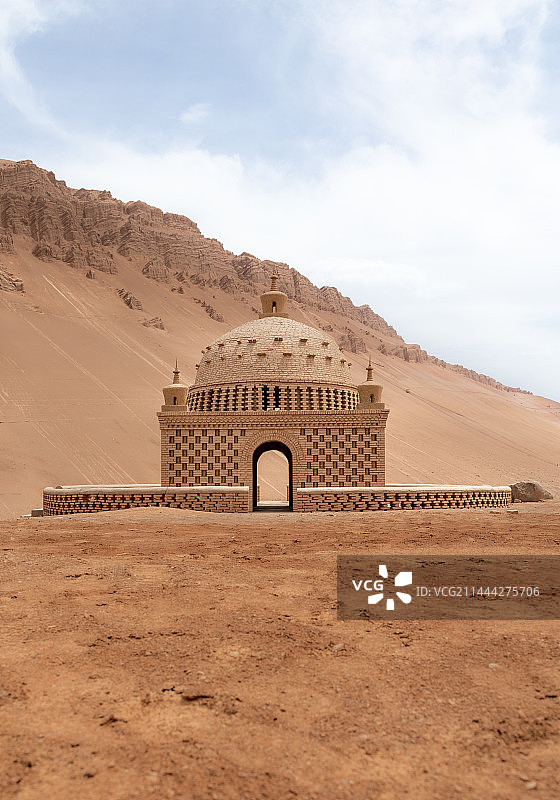 沙漠对天全景图片素材