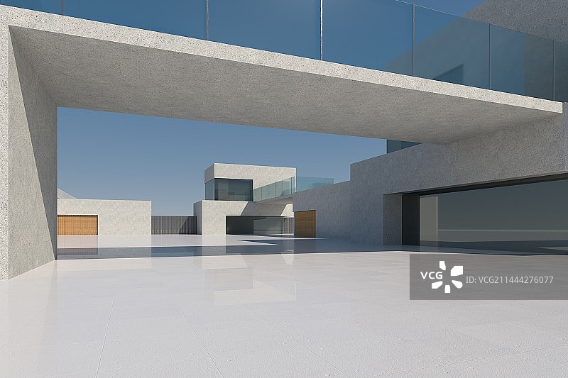 "三维渲染城市广场建筑 三维建筑广场"图片素材