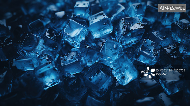 【AI数字艺术】湿玻璃全帧拍摄图片素材