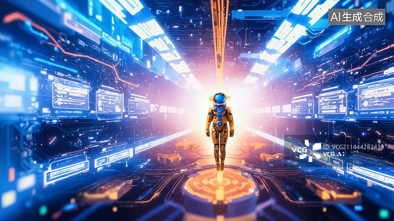 【AI数字艺术】抽象科技概念壁纸图片素材