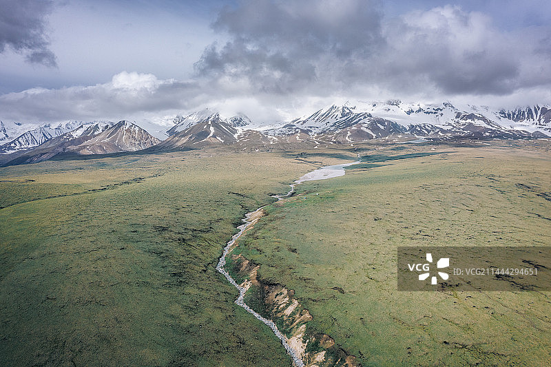 青海阿尼玛卿雪山航拍图片素材