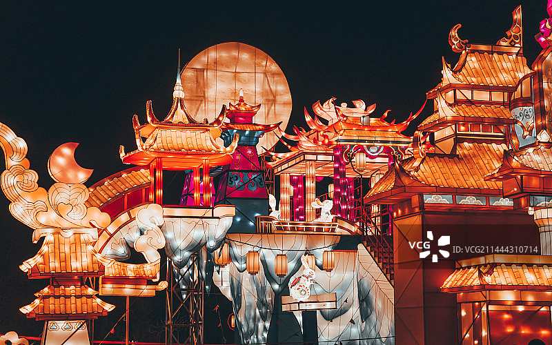太原古县城元宵节花灯展图片素材