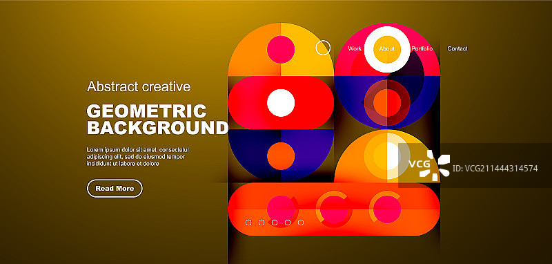 简单的圆圈和圆形元素图案图片素材