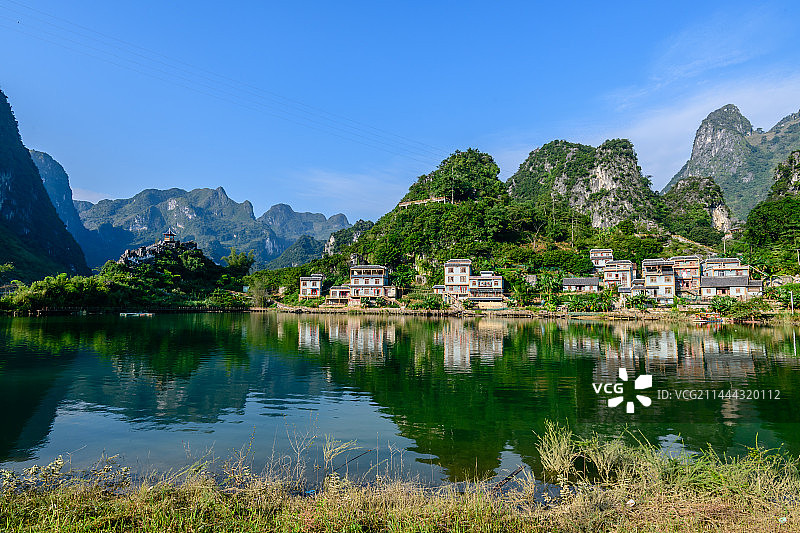广西百色市凌云县浩坤湖风光图片素材