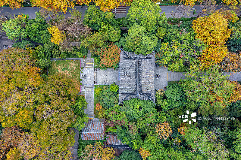 中国安徽合肥包公园航拍风光图片素材