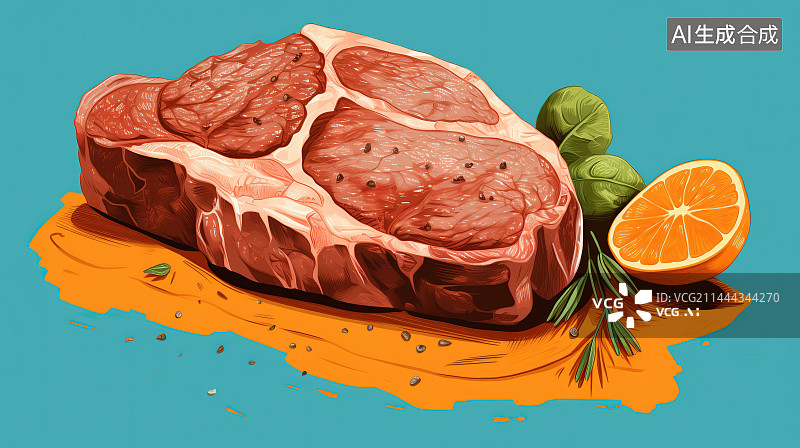 【AI数字艺术】美味的牛排图片素材