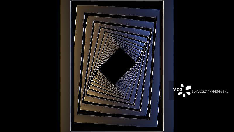 黑色背景下螺旋相框的特写镜头图片素材