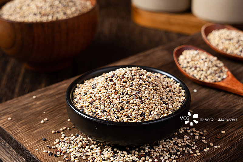 三色藜麦特写图片素材