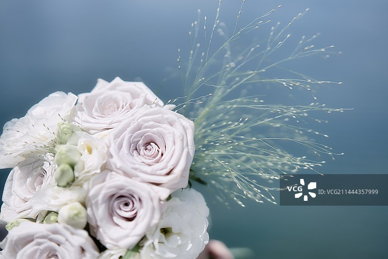 美丽的手捧花特写图片素材